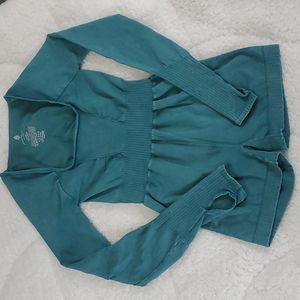 Free People Good Karma Longsleeve Onesie Overcast